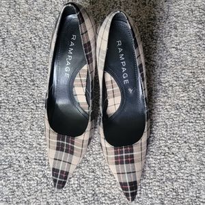 WELL WORN Christmas Plaid High Heels